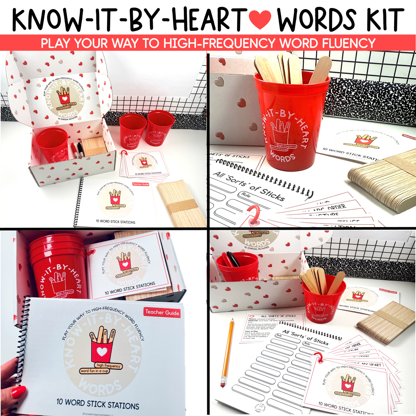 Know-It-By-Heart Word Sticks | Hands-On High Frequency Word & Phonics Games