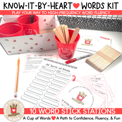 Know-It-By-Heart Word Sticks | Hands-On High Frequency Word & Phonics Games